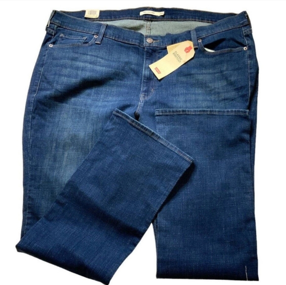🆕Levi's 415 Women's Jeans Plus Size 24W Long Classic Bootcut Dark Wash Denim - Picture 7 of 15
